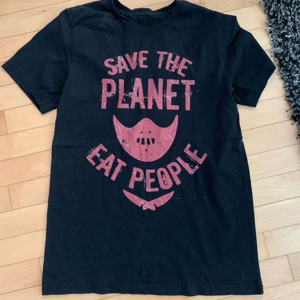 Hannibal “save the planet, eat people” T-shirt